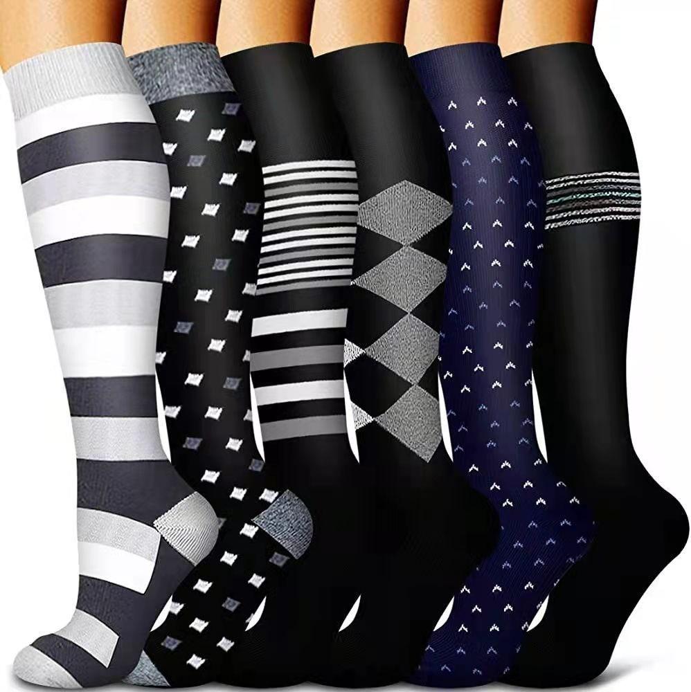 Unisex 6 Paar Kompressionssocken-Set zum Laufen & Radfahren