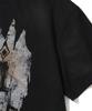 NOT4NERD Candle Residue Oil Washed Loose Cropped T-Shirts - Black