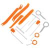 12Pcs/Set Auto Door Clip Panel Trim Removal Tool Kits 4In1 Car Door Panel Audio Dash Trim Clip Pry Removal Install Refit Tool
