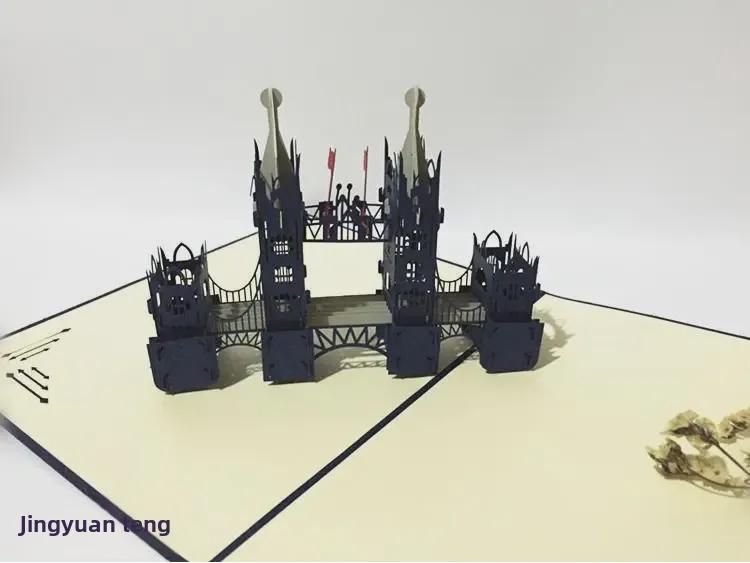 3D Tower Bridge Christmas & Birthday Greeting Card