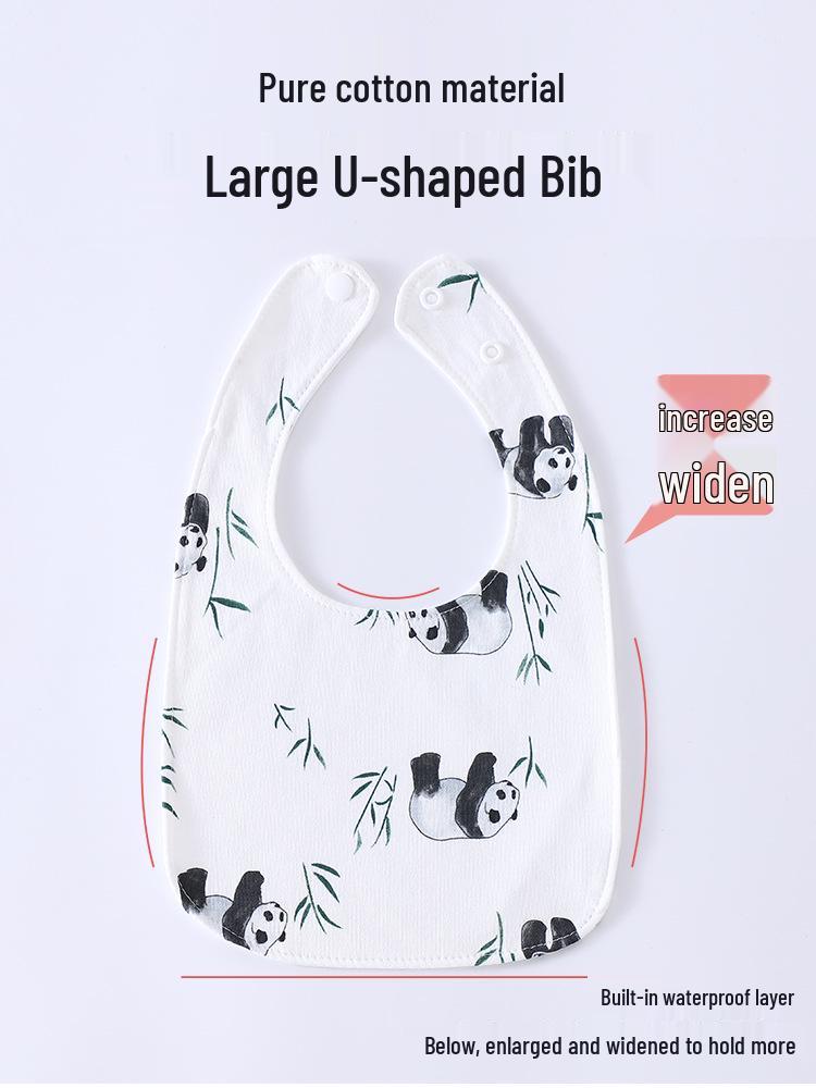 Waterproof A-Class Pure Cotton Baby Bib - Newborn & Toddler U-Shape Neck Gaiter