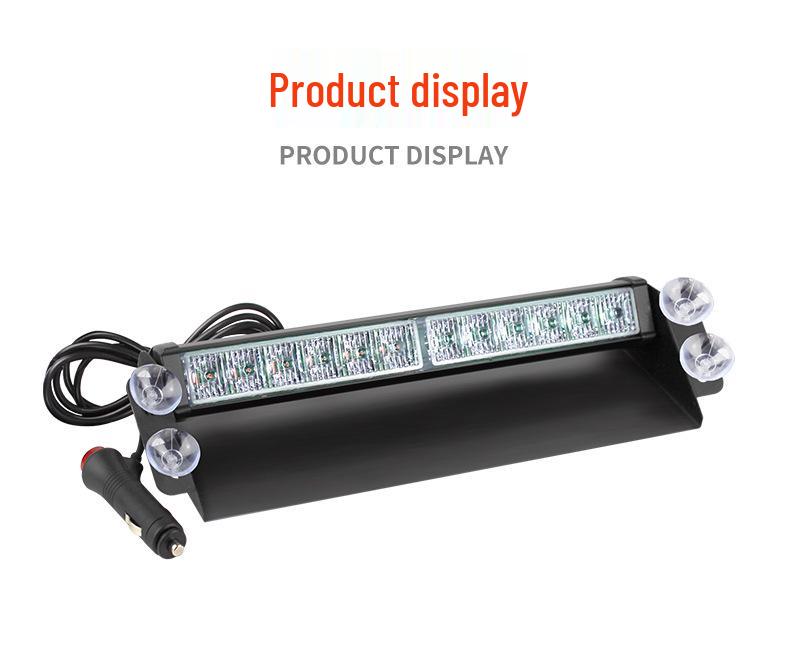 Car Suction Cup LED Strobe Light - Windshield Front/Rear Flash Warning Light