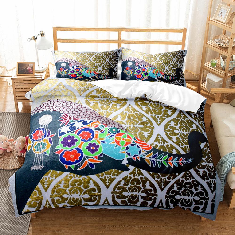 Bohemian Mandala Bedding Comforter Set, Luxury Duvet Cover, Double Size,Boho,Dekbedovertrek, 240x220, North America High Quality