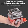 Lightweight Backpacking Stove Portable Outdoor Camping Stove, 2800W Adjustable Foldable Square Camp High Power Picnic Cooker Gas Burner for