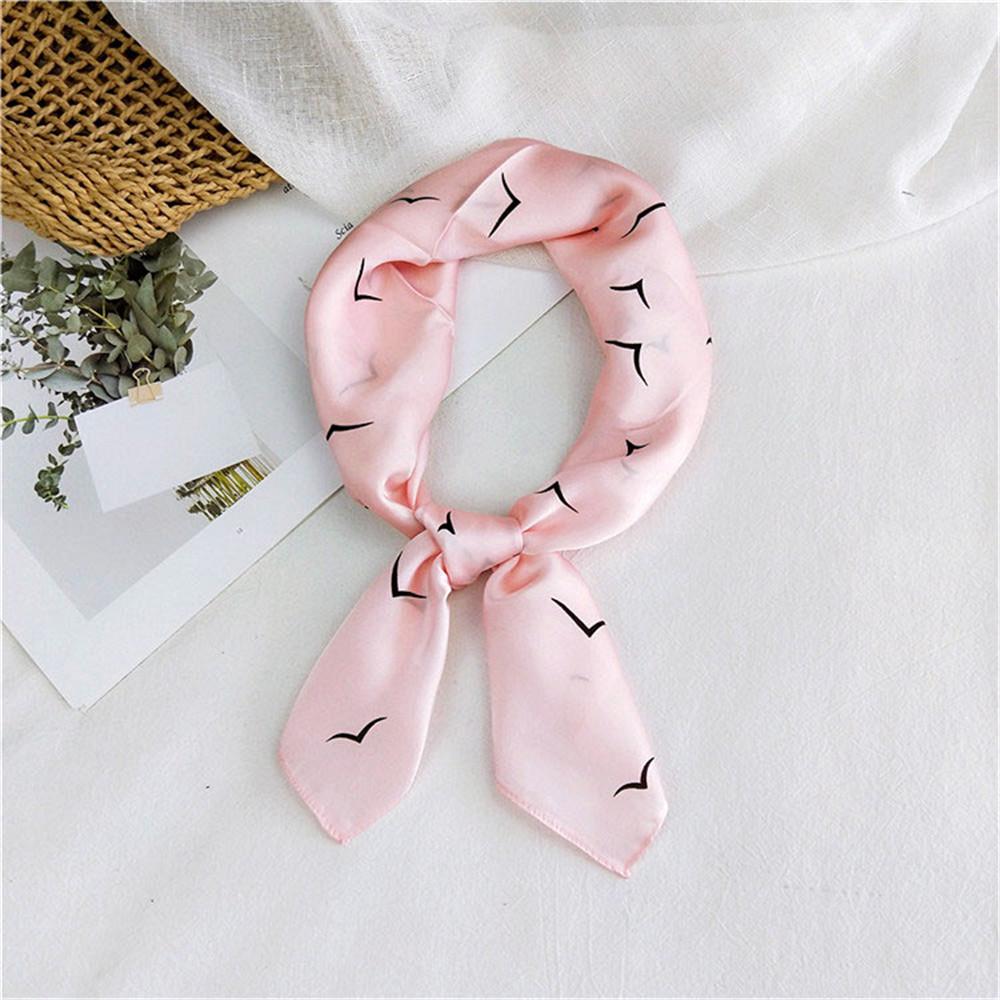 Floral Print Headkerchief Neck Scarves Women 70CM Square Headband Hijab Scarf For Ladies