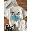 Women's Casual Short Sleeve T-Shirt Double Sided Beach Graphic Print with "Take Me To The Beach" Sun Design Clothing