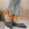 N Nü Spring/Summer New Pointed Toe Flat Single Shoes Large Size Fashion Flying Weaving One Step Casual Women's Shoes