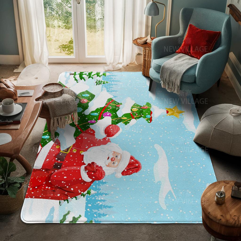 Koberec ke vchodu do domu Rohožka ke dveřím do domu Obývací pokoj Vana Koupelna Protiskluzové koberce s absorpcí vody vana Veselé Vánoce zima