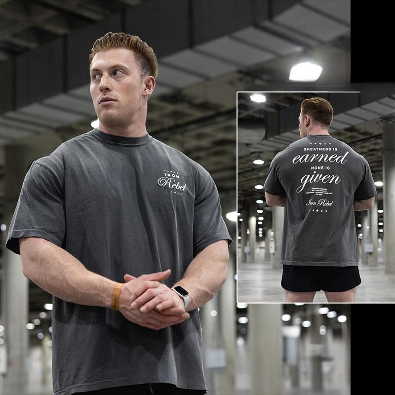 

IR Rhino Loose Fitness Training Gym Leisure TShirt Mens and Womens Luxury Brand Top 4XL
