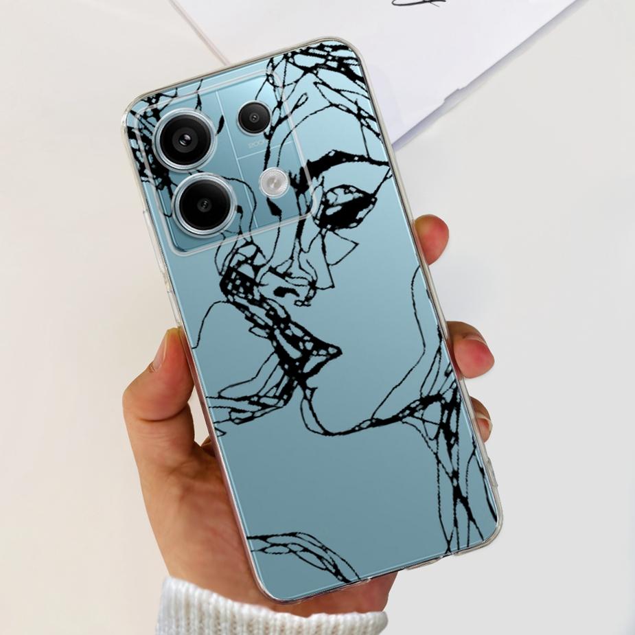 For Xiaomi Poco X6 Pro 5G Case New Fashion Painted Cover Clear Silicone Soft TPU Phone Case For Xiaomi Poco X6 Pro PocoX6 Bumper