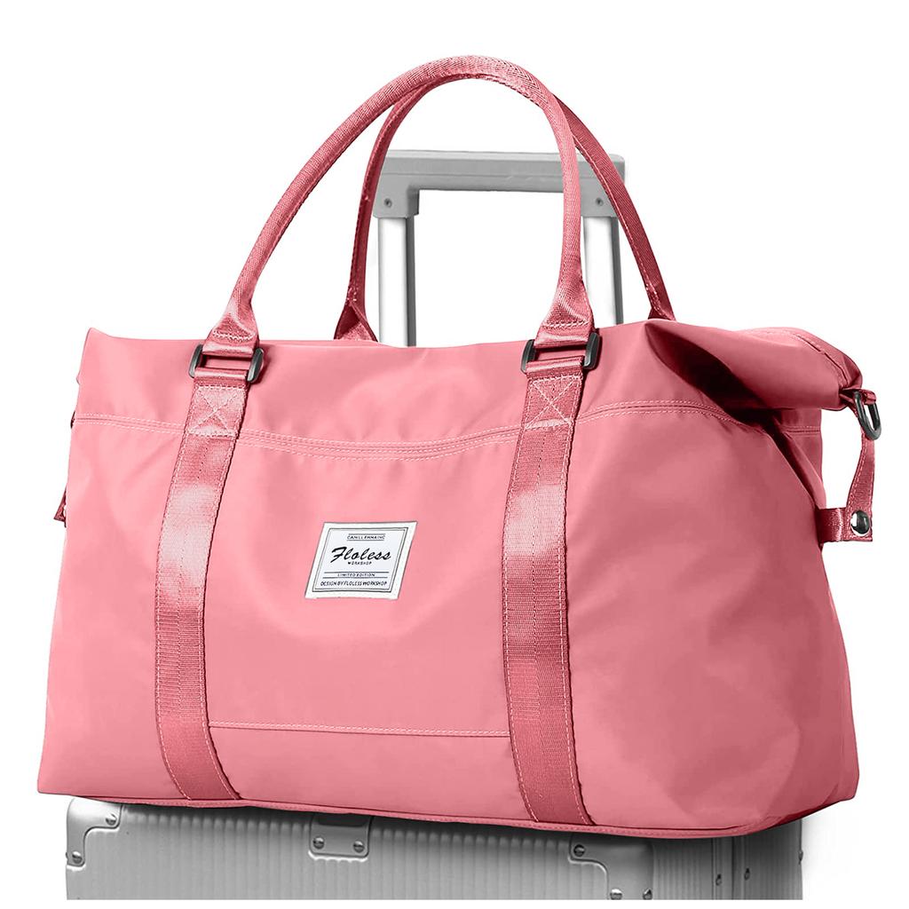 Geantă de călătorie, geantă de sport, geantă de gimnastică, genți de noapte pe umăr pentru femei cu mânecă pentru cărucior, geantă de transport pliabilă