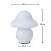 Mushroom LED Table Lamp American Medieval Mushroom Lamp Vintage Striped Glass Table Lamp Retro Bedside Bedroom Atmosphere Light
