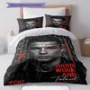 CR7 Cristiano Ronaldo Pattern Bedding,Quilt Set Quilt Cover Pillowcase Home Birthday Gift(1 * Duvet Cover + 2 * Pillowcase, Without Core)