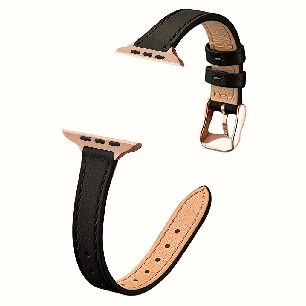 Classic Suitable for applewatch soft leather small waist strap iwatch9 retro apple watch band S7/8 thin strap/4/5/6/se generation band