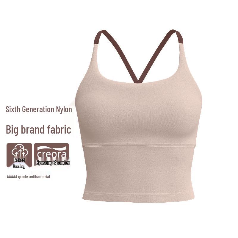 Damen High-Impact Colorblock Stoßfester Yoga Lauf-BH mit Stilvollem Rücken