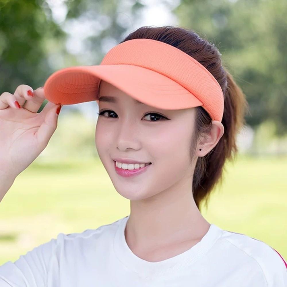 Outdoor Summer Sport Cap Sun Hat Unisex Beach Golf Tennis Hat Wide Brim Sun Visor Hat Empty Hat