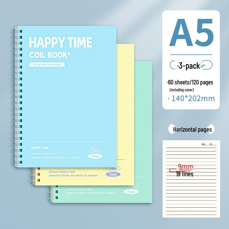Coil-Bound B5 Notebook: Simple, High-Value for College & Junior High Students