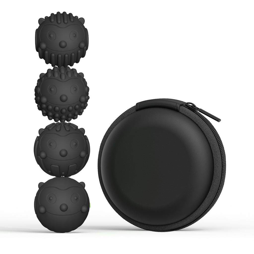 Magnetic Silicone Fidget Balls For Adults  Teens 4Pcs Sensory Textures Toys Silent Fidgets Roller Massage Toy For