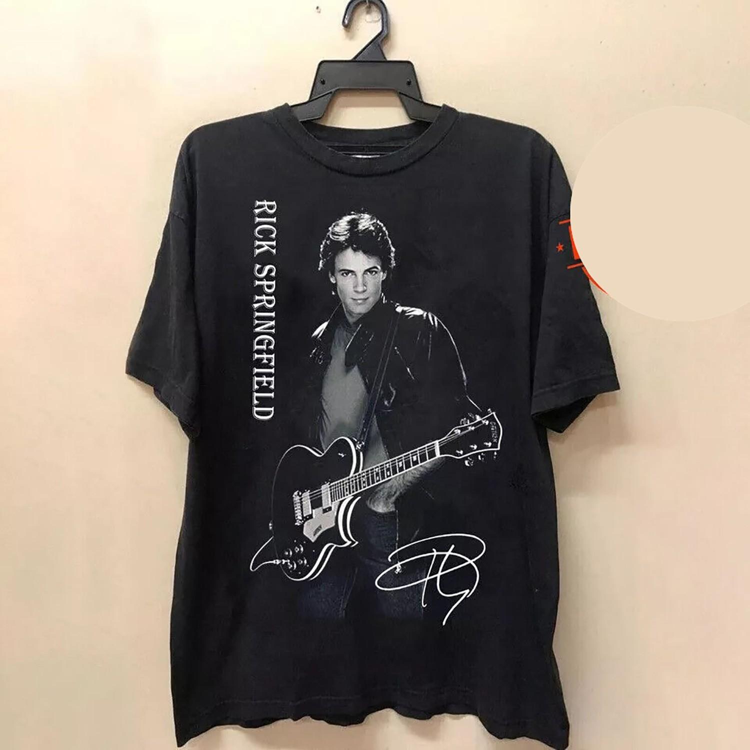 VTG Rick Springfield Signatural Black S to 5XL Concert Shirt XXXL