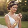 Gold Greek Goddess Hair Jewelry Bridal Earrings Rhinestone Jewelry Set  Hair Accessories