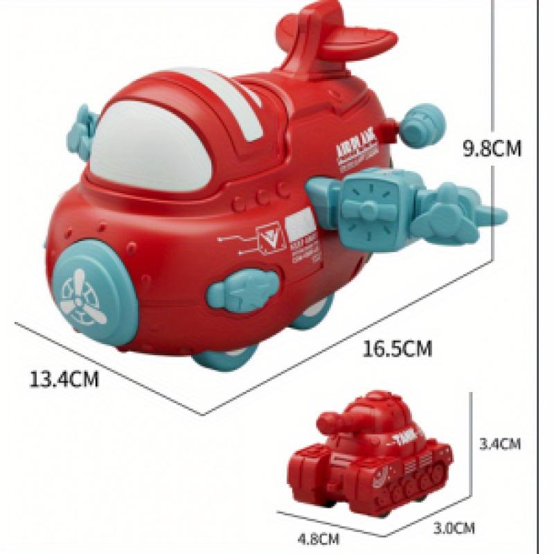 Pair of Airplane Collision Friction Launcher Toys Interactive 2-in-1 Car Toy with 4 Color Options, Durable ABS Plastic, Vibrant Playtime Accessory