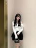 Notyourrose Miu-Style One-Shoulder Fake Two-Piece Top for Spring/Summer