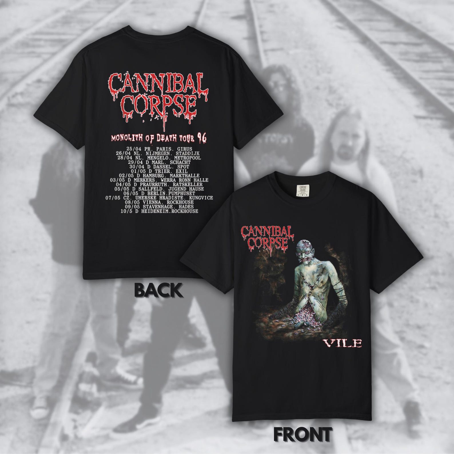 Cannibal Corpse - Monolith Of Death Tour 1996 | Size- S, M, L, XL, 2-4 XL 4XL