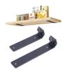 1 Set 5Mm Thicked Invisible L-Shaped Brackets Heavy Duty Cast Iron Floating Shelf Brackets For Kitchen Shelves Support
