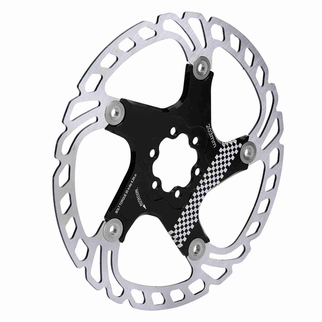 20300CMm Floating Disc Six     Mountain Bike Brake Disc Cycling Accessory(blacksilver )