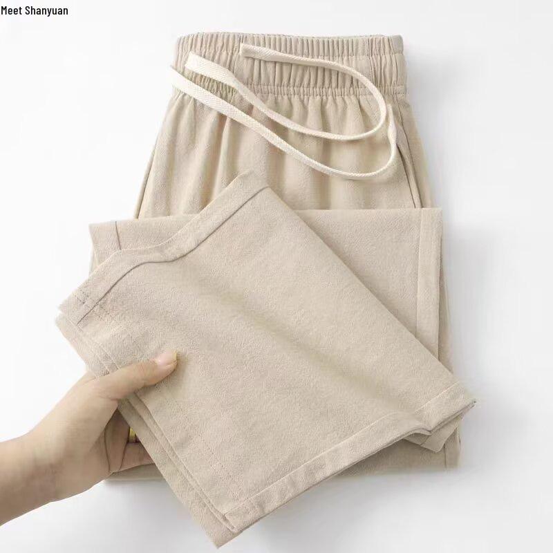

Men s Loose Casual Chinese Style Linen Pants - Summer Thin Straight Leg M