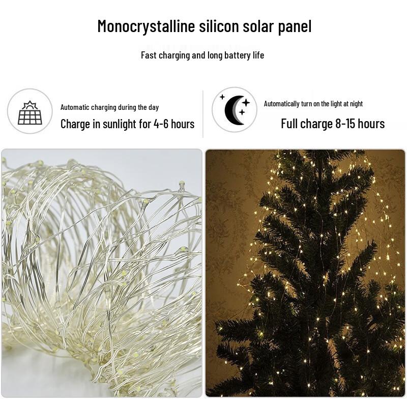 Remote Control Solar LED Outdoor String Lights