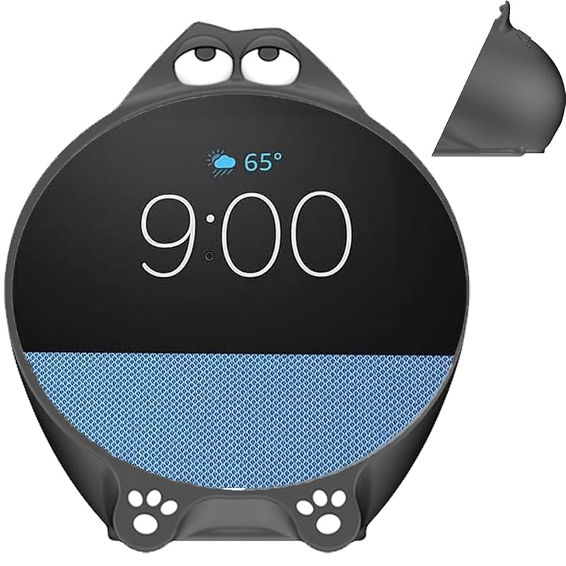 

(Выпущено в 2024 году) Для Echo Spot чехол Чехол [HNWEIWEI] силиконовый чехол для хранения Полная защита Полностью защищенный тип крышки Защита от царапин Защита от пыли