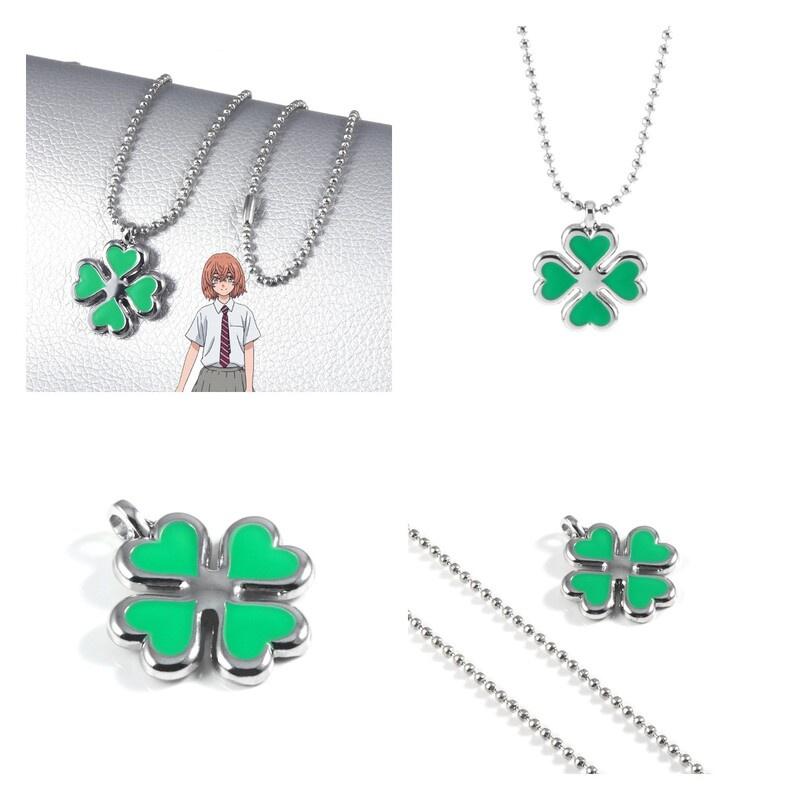 Unique Four Leaf Clover Pendant Necklace Tokyo Avenger Cosplay Decor Gift For Girl