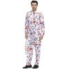 M-XL Men's Print Craze Suit Clown Costume, Halloween Holiday Disco Suit for Men