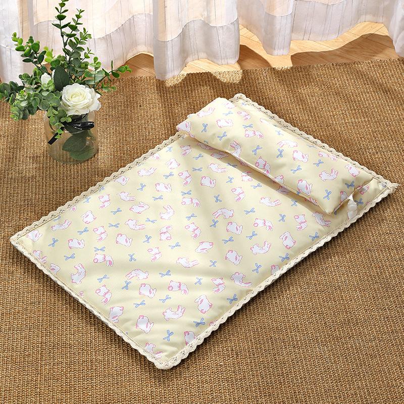 Summer Pet Mat Mat Cat Mat Mat Waterproof Non-stick Fur Cat Mat Cooling Straw Mat Puppy Mat Cat Litter Mat