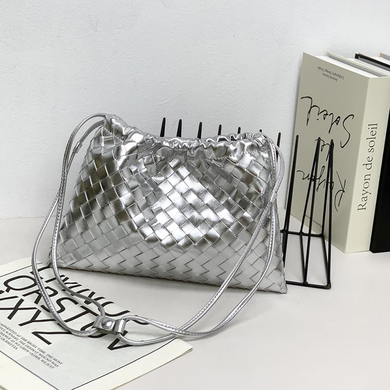 Cowhide Women's Bag Woven Dumpling Bag Genuine Leather Underarm Bag Cloud Bag Fashion All-in-one Crossbody Bag