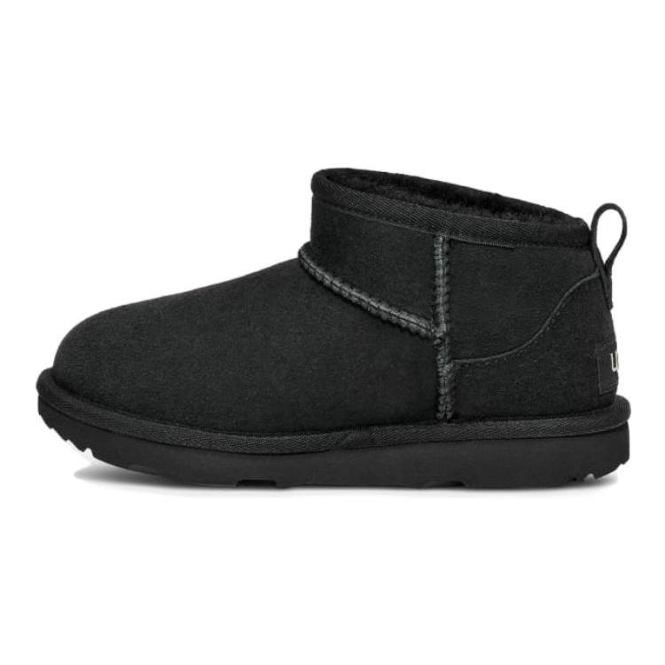 (GS) UGG Classic Ultra Mini Boot Black Kids 1130750K-BLK EU 35