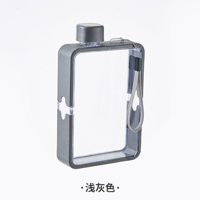 Plastic Flat Bottle for Water Portable Fit in Handbag Free BPA Easy Carry Transparent Bottle DIY Flask Easy to Carry Free Ship