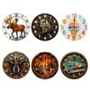 Acrylic Quiet Not Ticking Wall Clock Colorful Art Print Easy Mounting Perfect For Kitchen Living Space Decoration