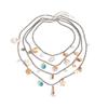 European and American Exaggerated 2026 Summer Beach Vacation Style Conch Shell Starfish Pendant Necklace Handmade Weaving