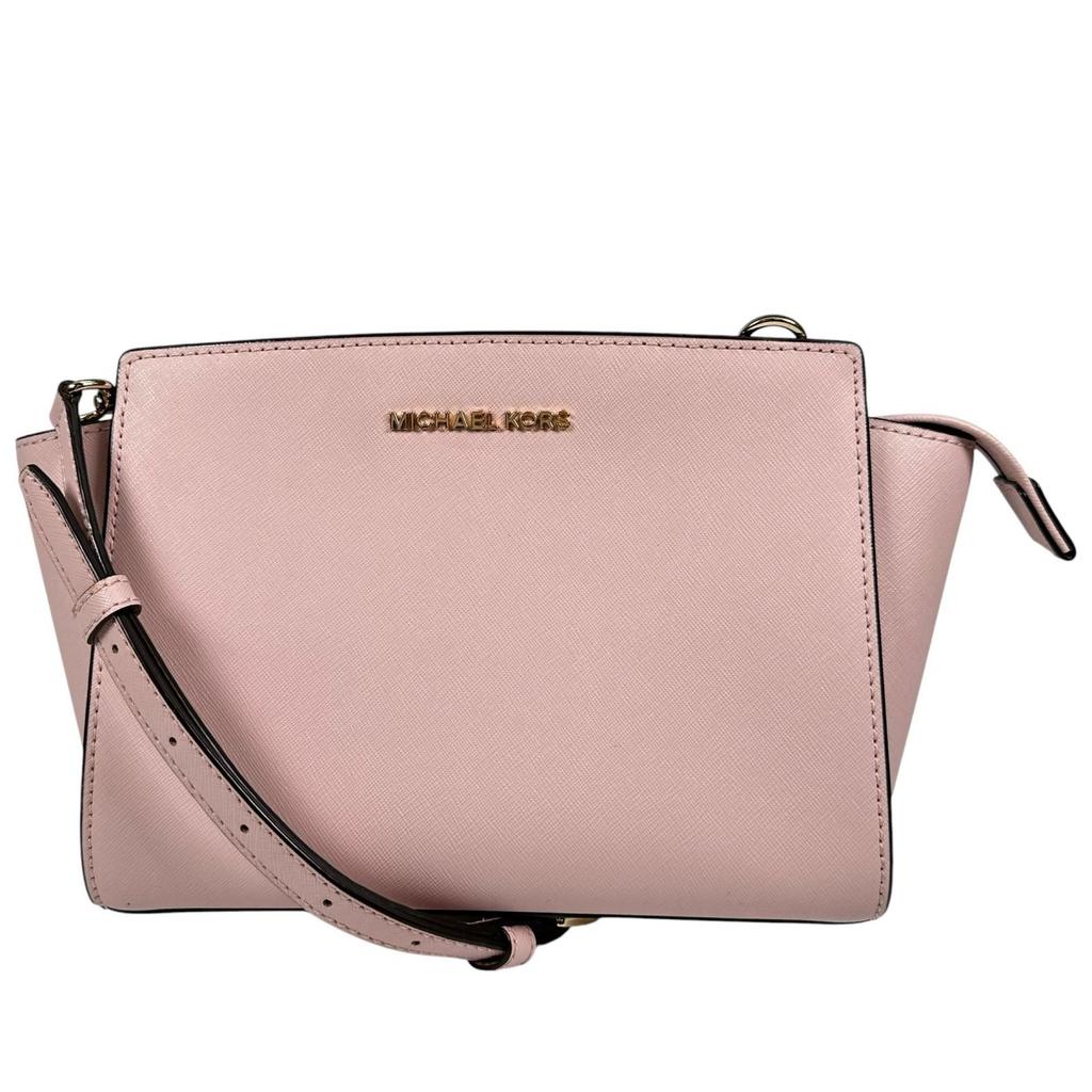 Michael Kors Selma Medium Messenger 35H8GLMM6L Shoulder Bag Light Pink Women Used