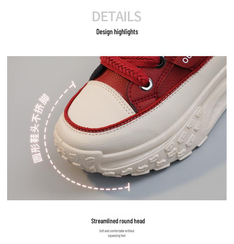 HY906 Adidași de toamnă pentru femei: 2023 Respirabili, cu Toc Înalt, Stil Coreean, cu Talpă Groasă pentru un Aspect Sportiv Casual