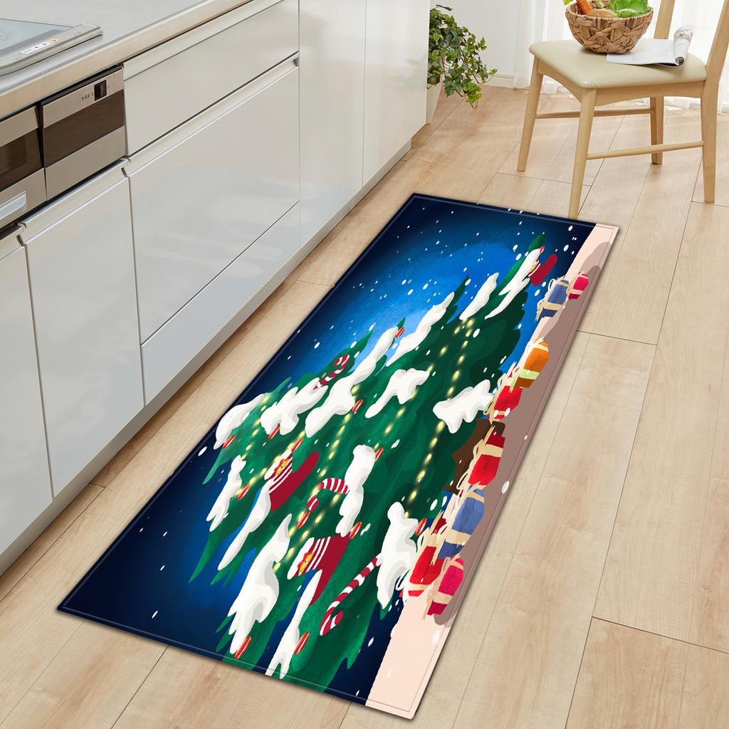 Christmas Kitchen Sand Carpet Doormat Long Floor Mat