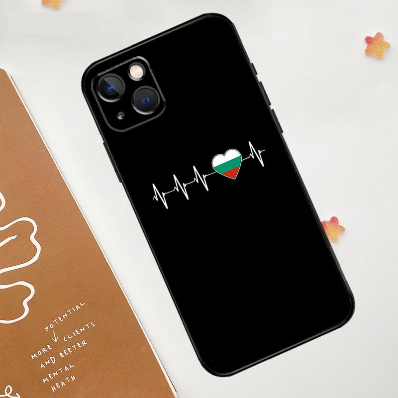 Bulgaria Flag Passport Map Case For iPhone 13 12 11 14 15 16 Pro Max Mini XR XS X Plus Silicone Bumper Cover Capa