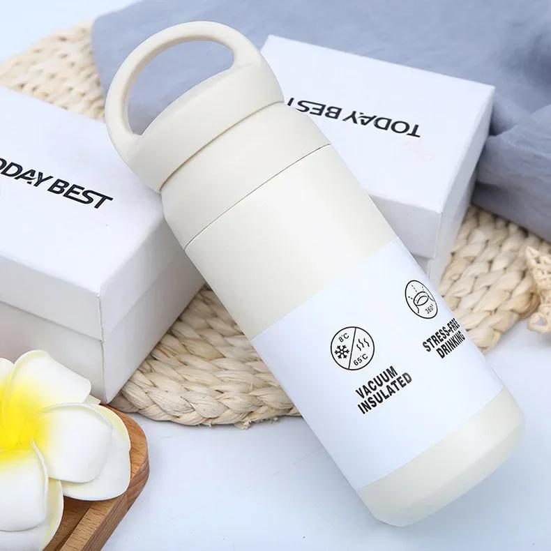 350/500ML Einfache Frosted Thermos Tee Tasse Tragbare Edelstahl Isolierte Wasser Flasche Reise Auto Trinken Vakuum Tasse