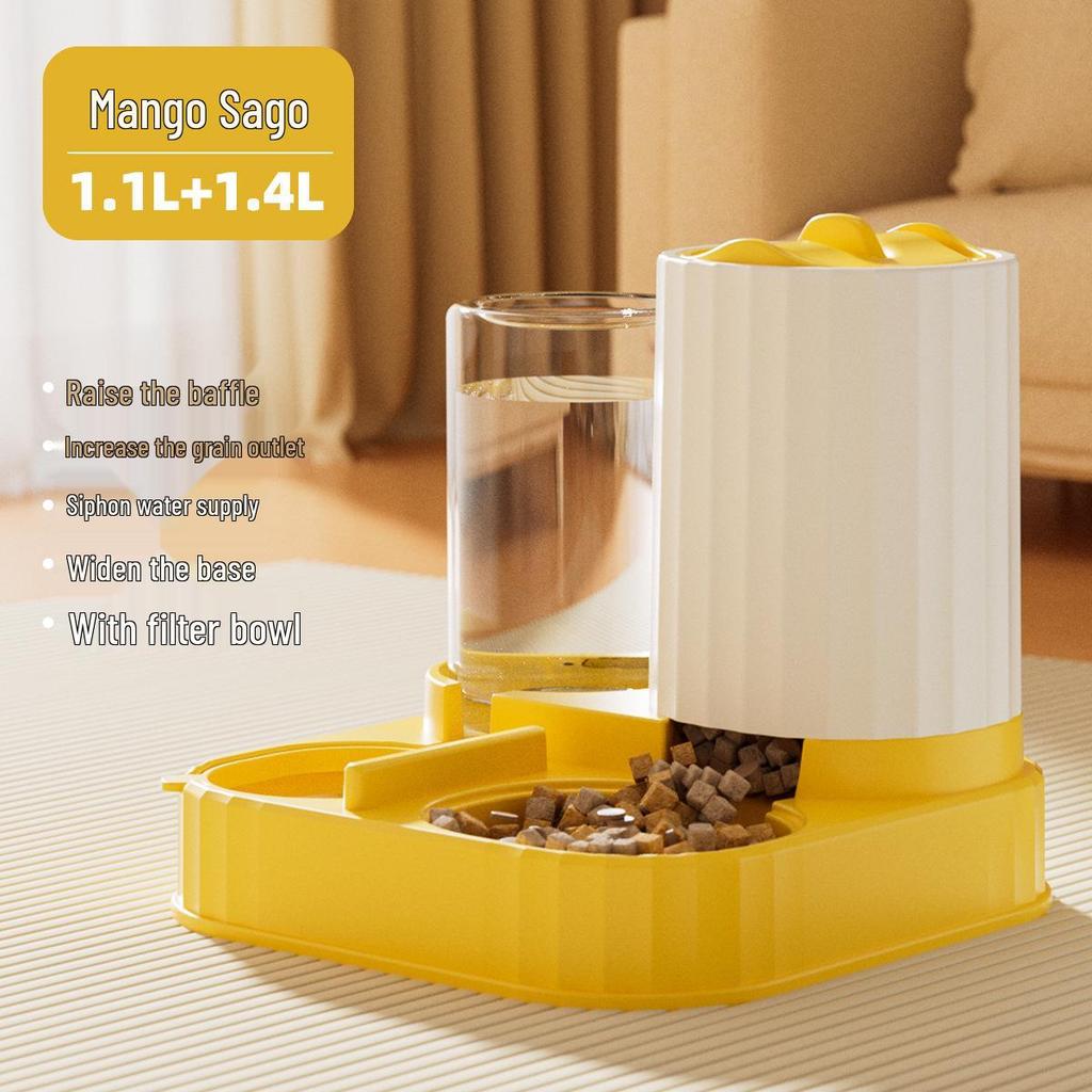 Automatisk kattvattenfontän & matskål: Integrerad cirkulationsdispenser