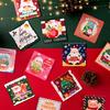 Christmas Party Favors 10Pcs Merry Greeting Cards Set, Folding Cartoon Blank Note Cards, Festive Blessing for Holiday Gift Paperboard