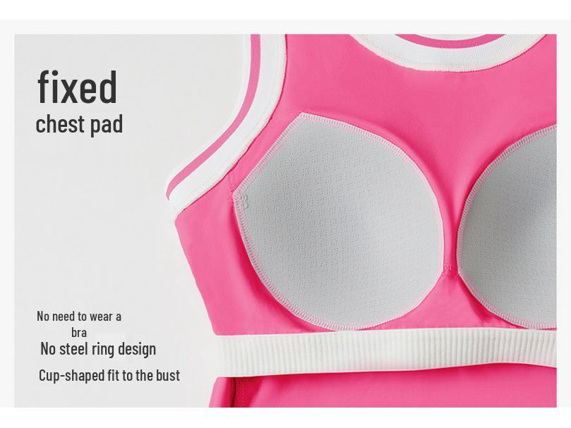 Retro Color Block Bezruká sportovní podprsenka na jógu