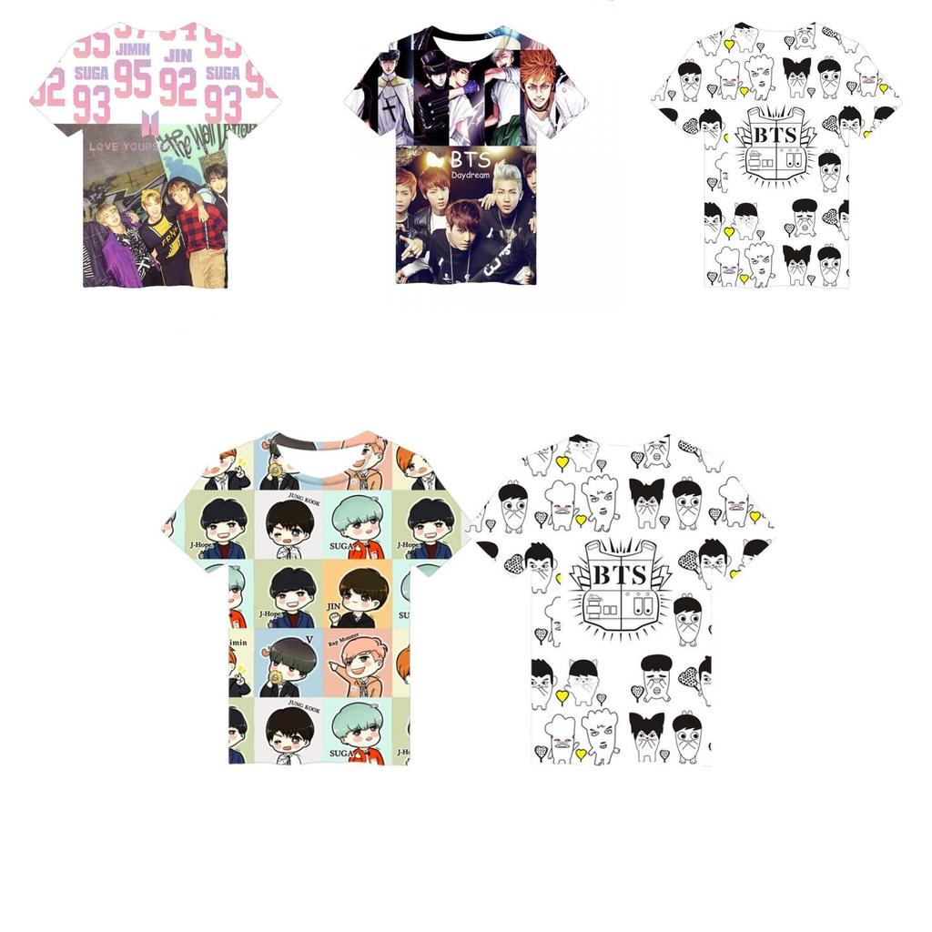 Premium Quality Kpop Bts 3d T-shirt Bangtan Boys Love Yourself Short Sleeve Apparel