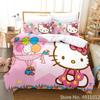 Carino set biancheria da letto Hello Kitty Angelo Federa Anime Giapponese Biancheria da letto Copripiumino Stampato 3D Copripiumino Regalo per Bambini Bambino